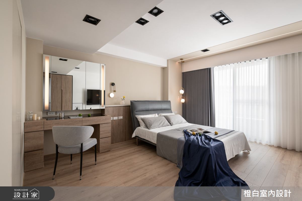 48坪新成屋(5年以下)＿混搭風臥室案例圖片＿橙白室內裝修設計工程有限公司＿橙白_92里仁大境之24