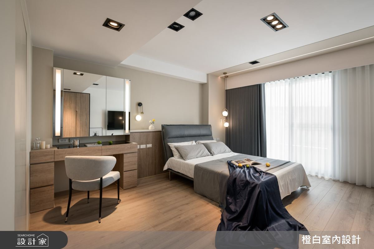 48坪新成屋(5年以下)＿混搭風臥室案例圖片＿橙白室內裝修設計工程有限公司＿橙白_92里仁大境之25