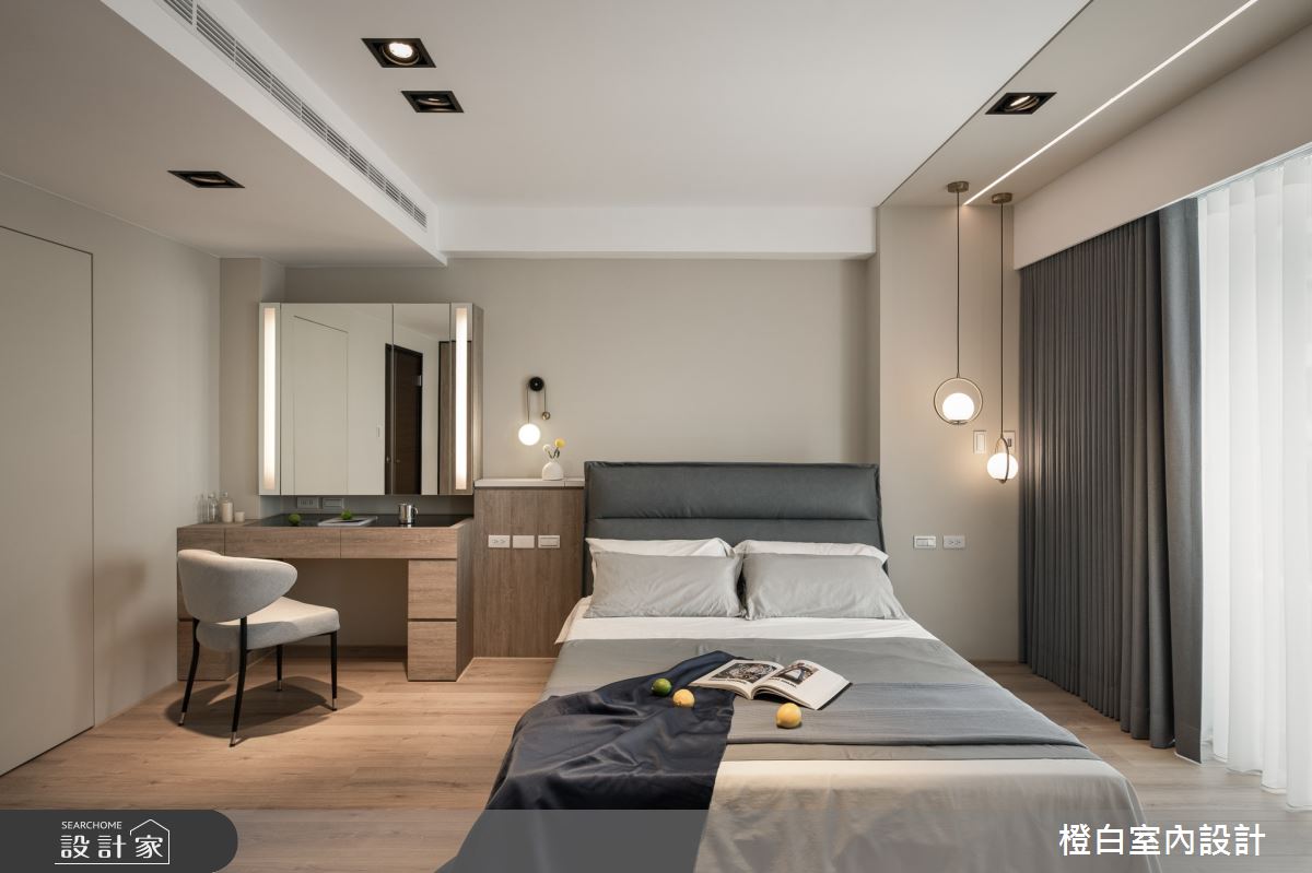 48坪新成屋(5年以下)＿混搭風臥室案例圖片＿橙白室內裝修設計工程有限公司＿橙白_92里仁大境之30