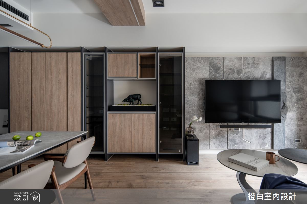18坪新成屋(5年以下)＿現代風客廳案例圖片＿橙白室內裝修設計工程有限公司＿橙白_93景安之丘之3