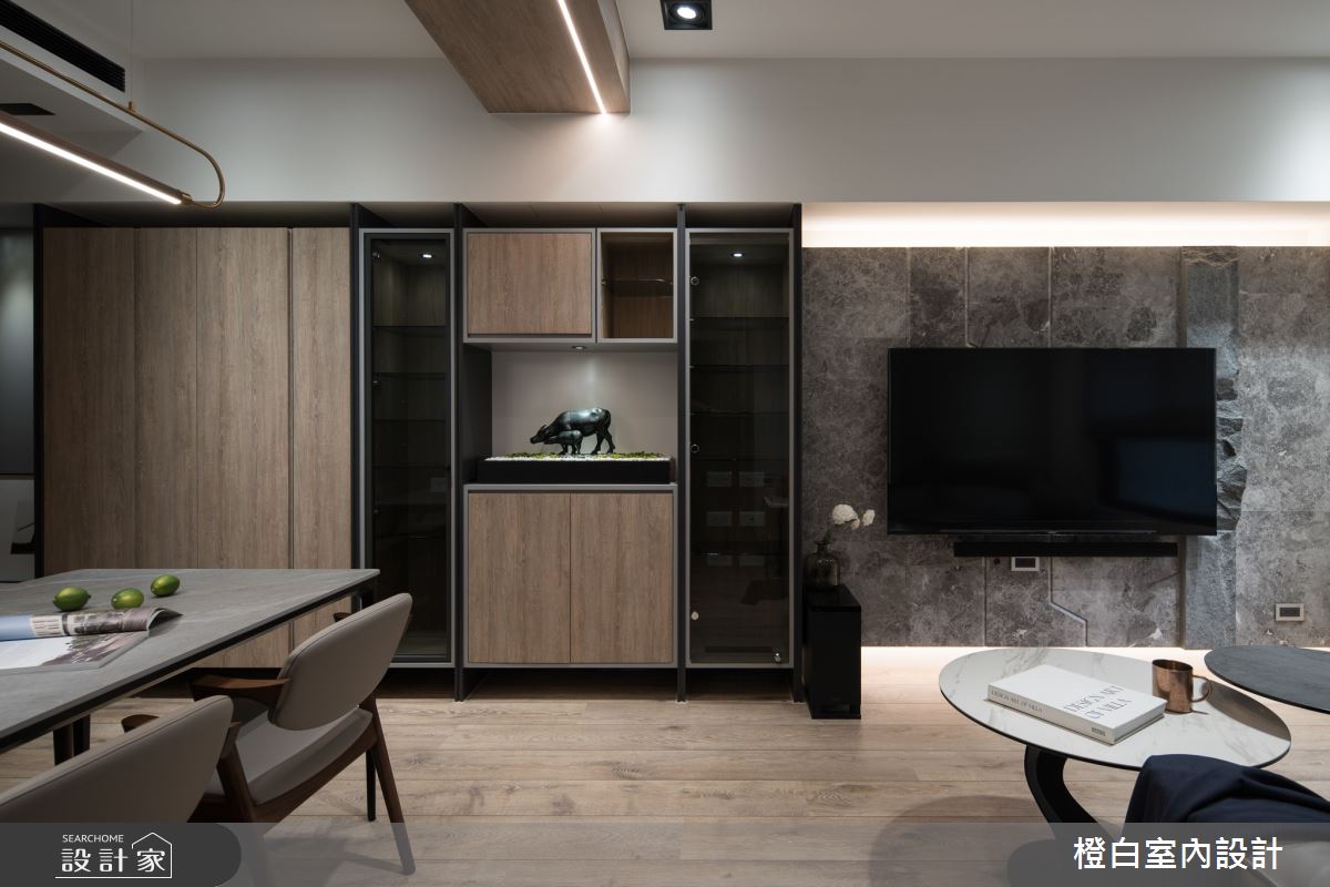 18坪新成屋(5年以下)＿現代風客廳案例圖片＿橙白室內裝修設計工程有限公司＿橙白_93景安之丘之4