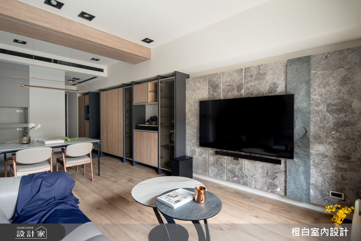 18坪新成屋(5年以下)＿現代風客廳案例圖片＿橙白室內裝修設計工程有限公司＿橙白_93景安之丘之5