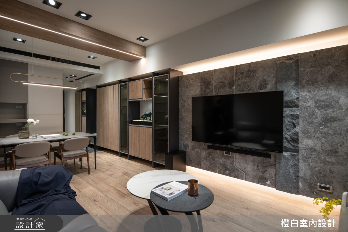 18坪新成屋(5年以下)＿現代風客廳案例圖片＿橙白室內裝修設計工程有限公司＿橙白_93景安之丘之6