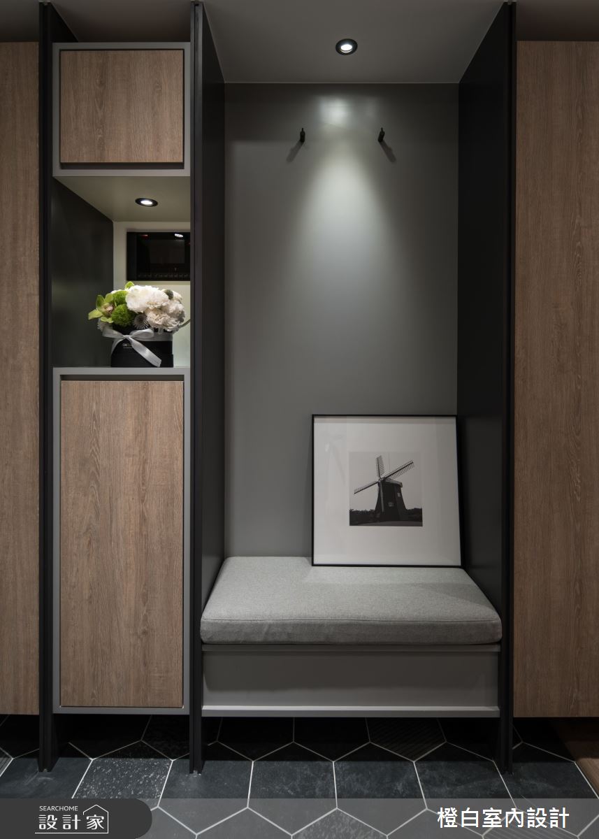 18坪新成屋(5年以下)＿現代風玄關案例圖片＿橙白室內裝修設計工程有限公司＿橙白_93景安之丘之8