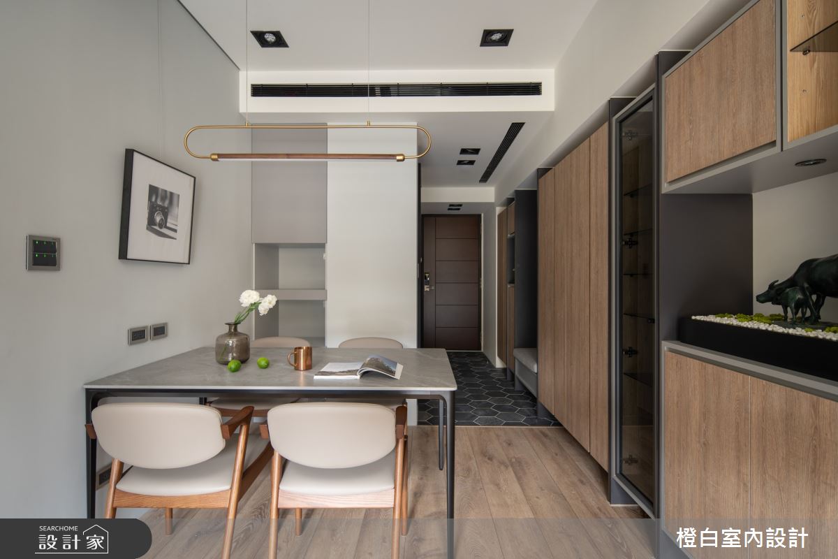 18坪新成屋(5年以下)＿現代風玄關餐廳案例圖片＿橙白室內裝修設計工程有限公司＿橙白_93景安之丘之9