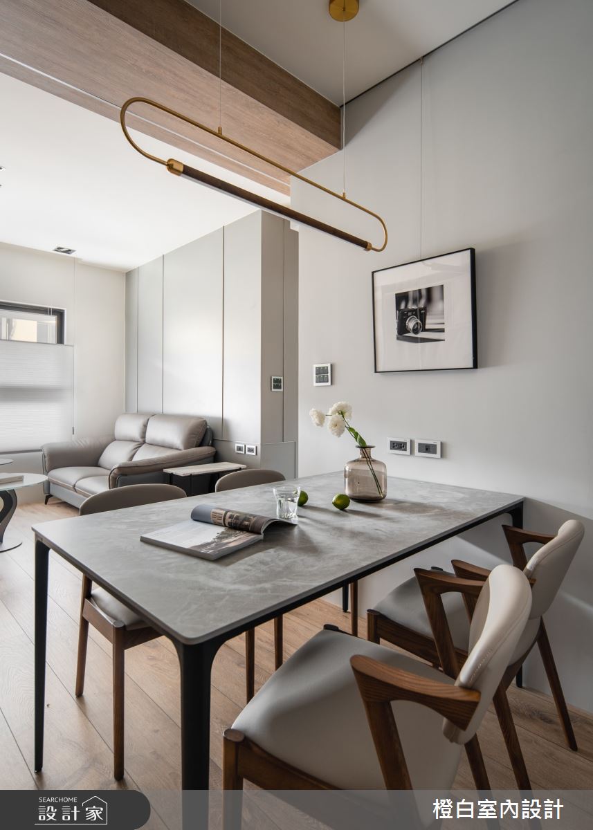 18坪新成屋(5年以下)＿現代風客廳餐廳案例圖片＿橙白室內裝修設計工程有限公司＿橙白_93景安之丘之12