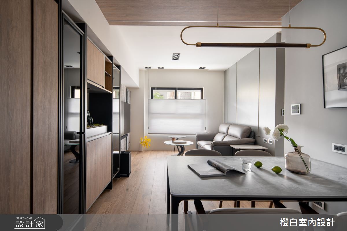 18坪新成屋(5年以下)＿現代風客廳餐廳案例圖片＿橙白室內裝修設計工程有限公司＿橙白_93景安之丘之13