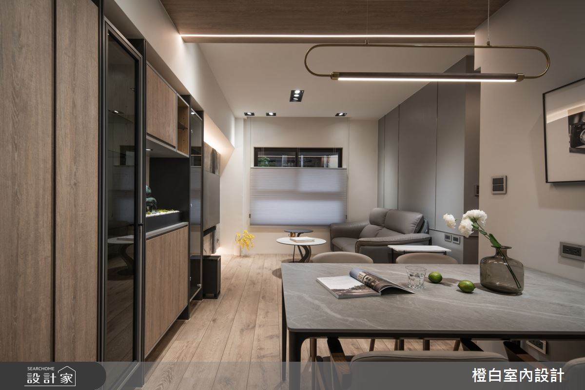 18坪新成屋(5年以下)＿現代風客廳餐廳案例圖片＿橙白室內裝修設計工程有限公司＿橙白_93景安之丘之15