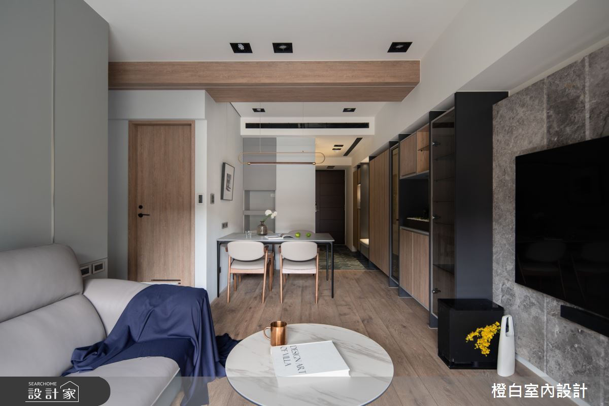 18坪新成屋(5年以下)＿現代風客廳餐廳案例圖片＿橙白室內裝修設計工程有限公司＿橙白_93景安之丘之17