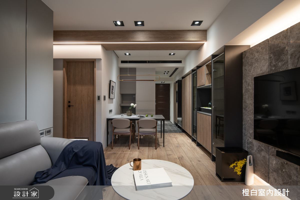 18坪新成屋(5年以下)＿現代風客廳餐廳案例圖片＿橙白室內裝修設計工程有限公司＿橙白_93景安之丘之18