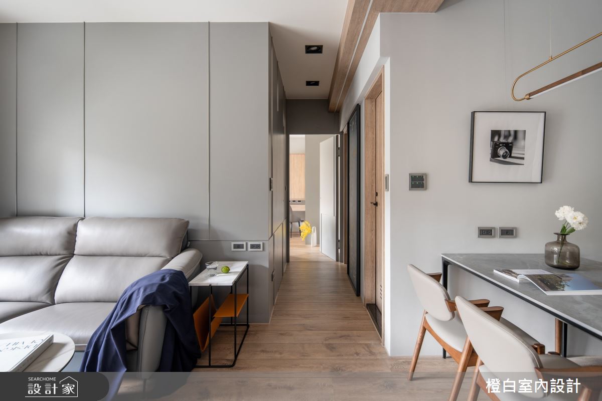 18坪新成屋(5年以下)＿現代風客廳餐廳走廊案例圖片＿橙白室內裝修設計工程有限公司＿橙白_93景安之丘之19