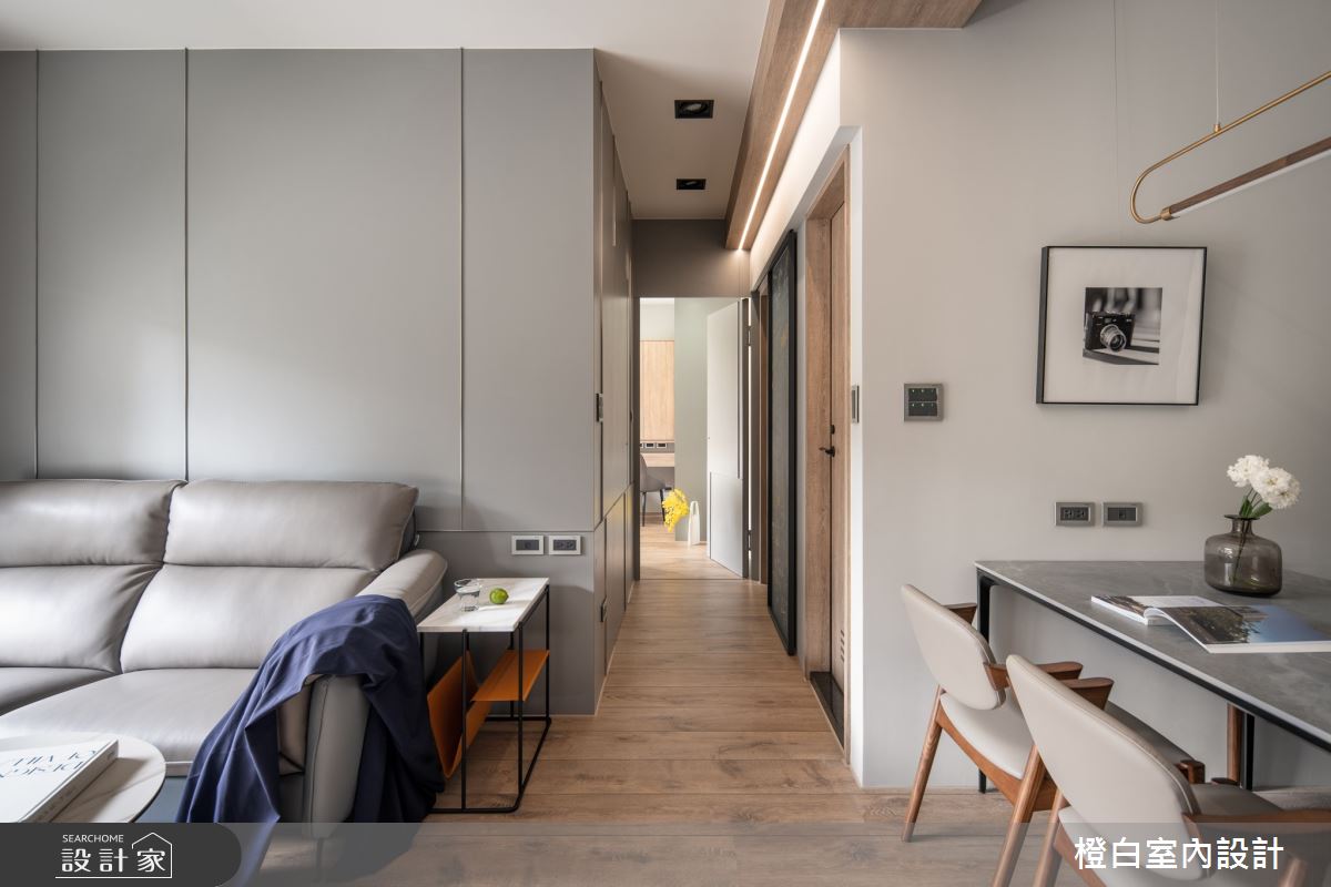 18坪新成屋(5年以下)＿現代風客廳餐廳走廊案例圖片＿橙白室內裝修設計工程有限公司＿橙白_93景安之丘之20