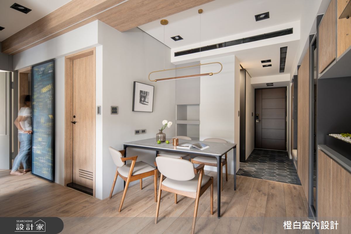 18坪新成屋(5年以下)＿現代風玄關餐廳案例圖片＿橙白室內裝修設計工程有限公司＿橙白_93景安之丘之23