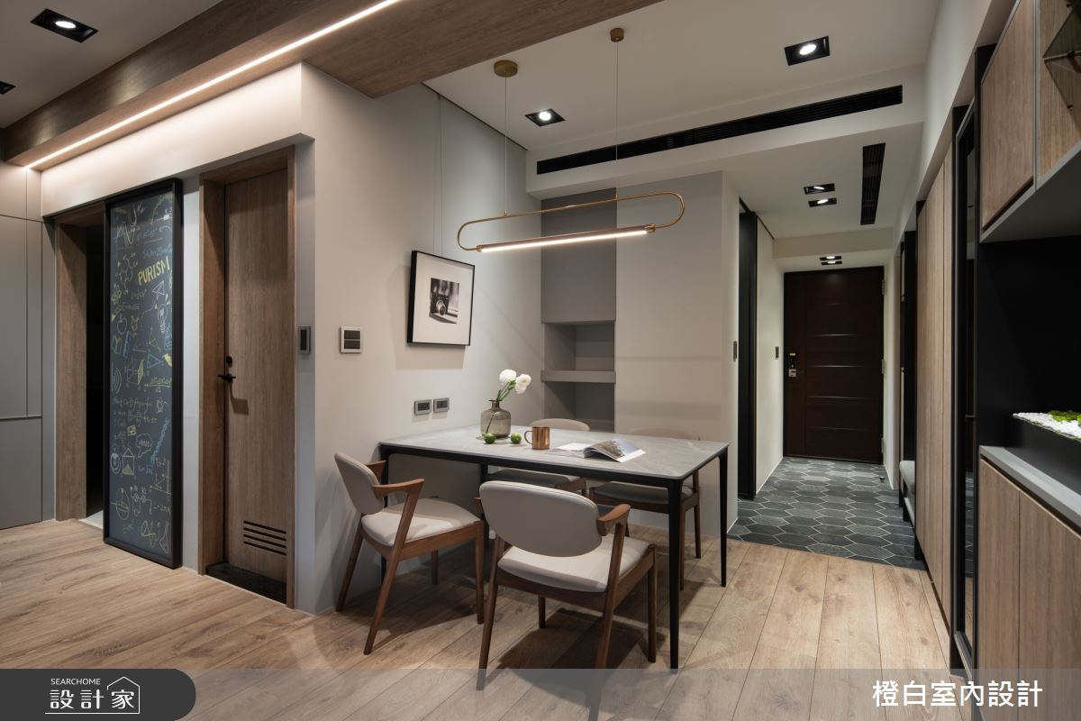 18坪新成屋(5年以下)＿現代風玄關餐廳案例圖片＿橙白室內裝修設計工程有限公司＿橙白_93景安之丘之24