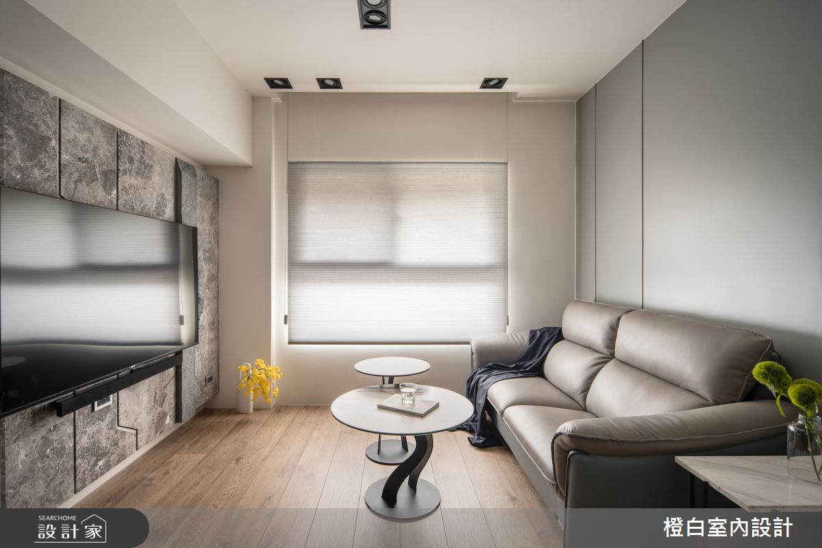 18坪新成屋(5年以下)＿現代風客廳案例圖片＿橙白室內裝修設計工程有限公司＿橙白_93景安之丘之25