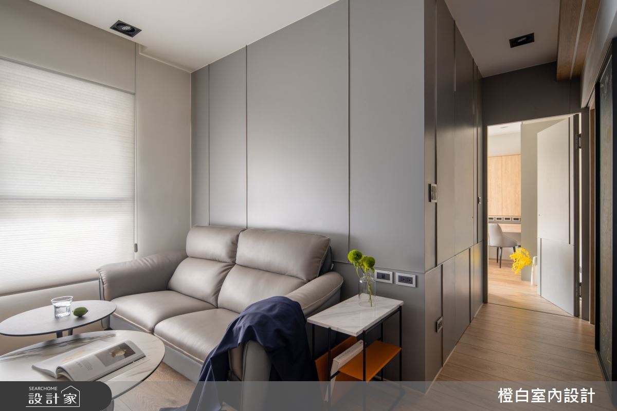 18坪新成屋(5年以下)＿現代風客廳走廊案例圖片＿橙白室內裝修設計工程有限公司＿橙白_93景安之丘之26