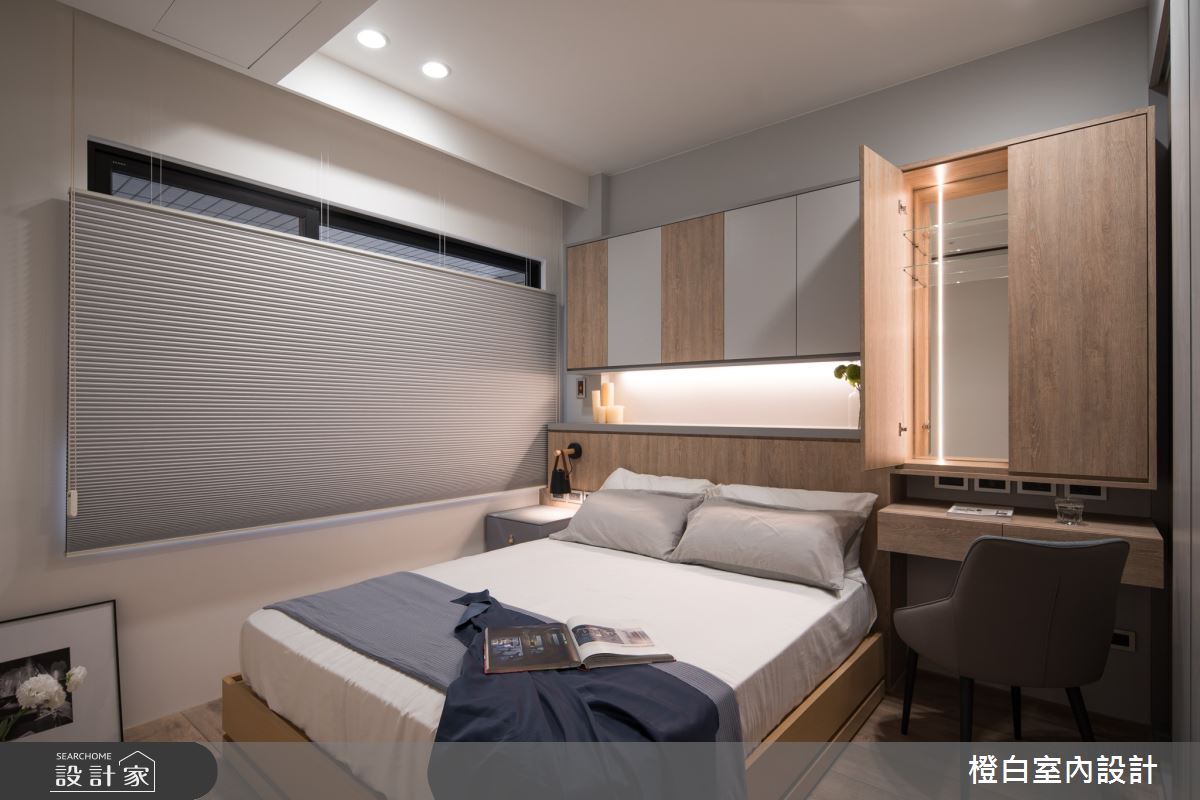 18坪新成屋(5年以下)＿現代風臥室案例圖片＿橙白室內裝修設計工程有限公司＿橙白_93景安之丘之33