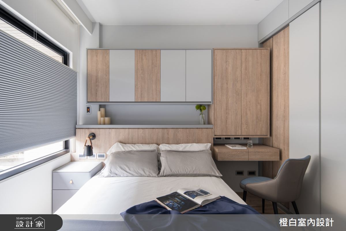 18坪新成屋(5年以下)＿現代風臥室案例圖片＿橙白室內裝修設計工程有限公司＿橙白_93景安之丘之34