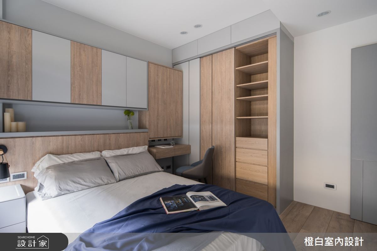 18坪新成屋(5年以下)＿現代風臥室案例圖片＿橙白室內裝修設計工程有限公司＿橙白_93景安之丘之35