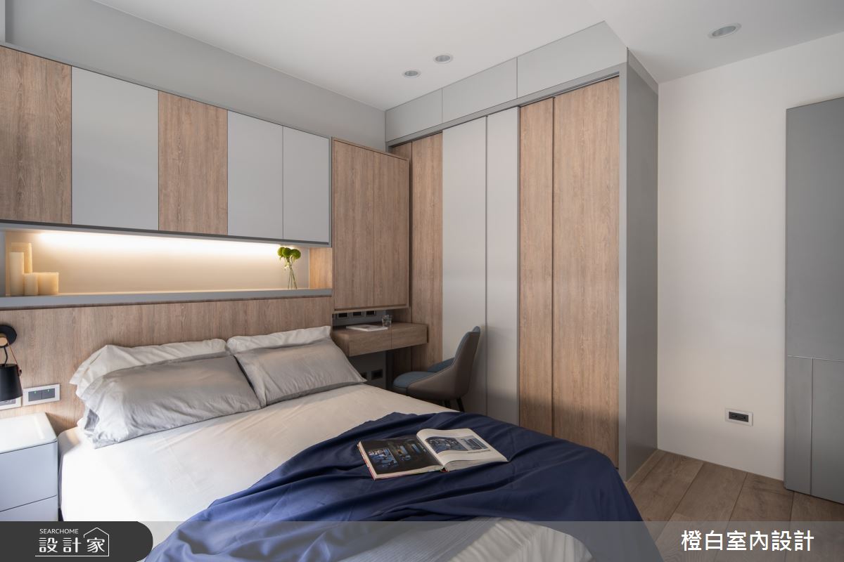 18坪新成屋(5年以下)＿現代風臥室案例圖片＿橙白室內裝修設計工程有限公司＿橙白_93景安之丘之36