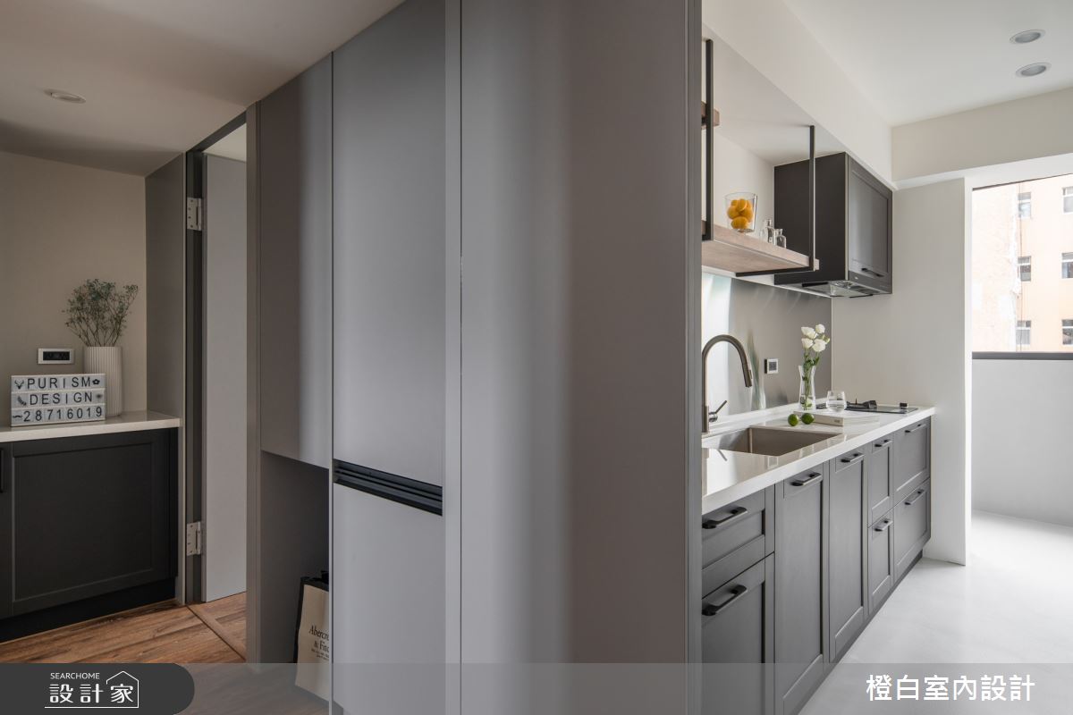 16坪老屋(16~30年)＿北歐風廚房案例圖片＿橙白室內裝修設計工程有限公司＿橙白_94國光社區之33