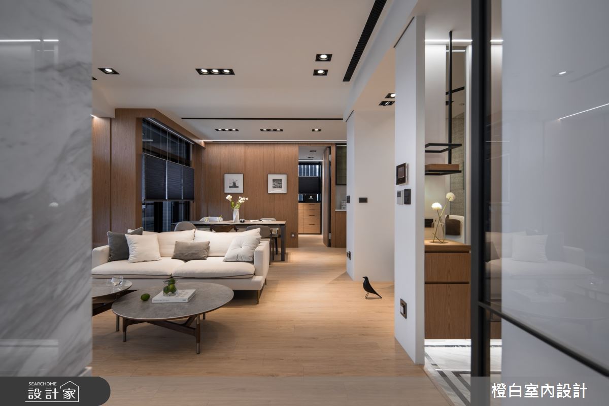 23坪新成屋(5年以下)＿現代風客廳案例圖片＿橙白室內裝修設計工程有限公司＿橙白_95和平東路之13