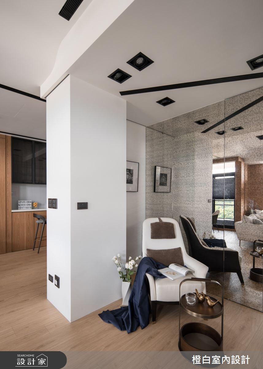 23坪新成屋(5年以下)＿現代風客廳案例圖片＿橙白室內裝修設計工程有限公司＿橙白_95和平東路之14
