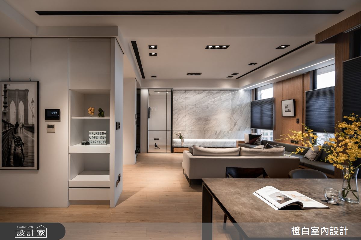 23坪新成屋(5年以下)＿現代風客廳餐廳案例圖片＿橙白室內裝修設計工程有限公司＿橙白_95和平東路之24