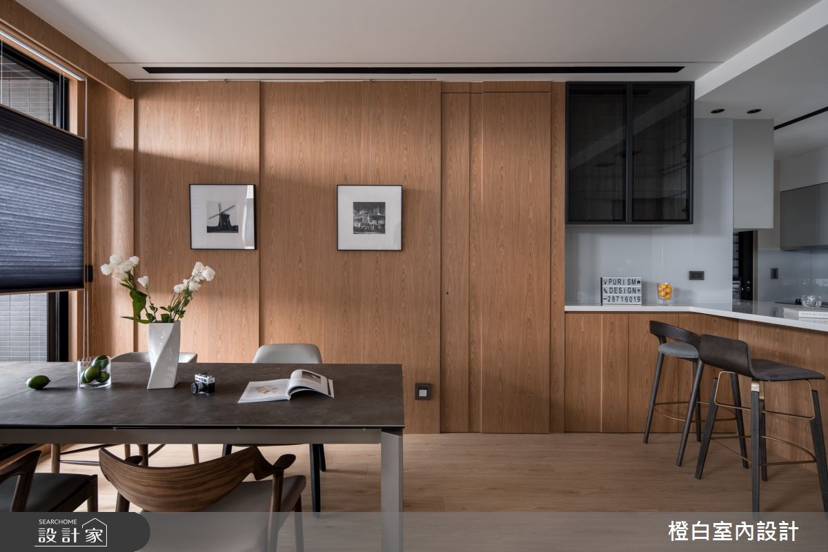 23坪新成屋(5年以下)＿現代風餐廳中島案例圖片＿橙白室內裝修設計工程有限公司＿橙白_95和平東路之26