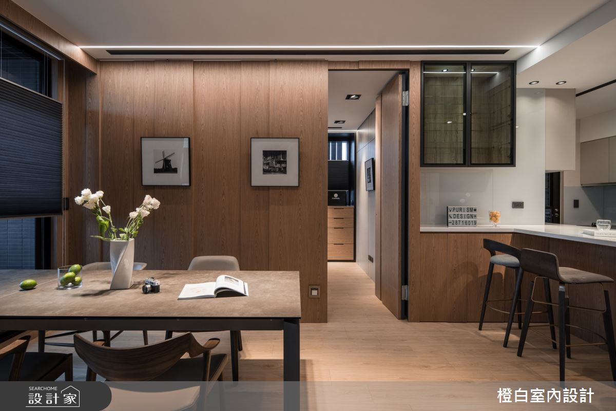 23坪新成屋(5年以下)＿現代風餐廳中島案例圖片＿橙白室內裝修設計工程有限公司＿橙白_95和平東路之27