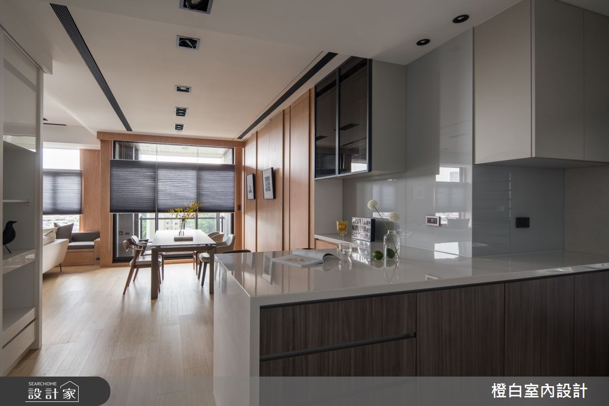 23坪新成屋(5年以下)＿現代風餐廳中島案例圖片＿橙白室內裝修設計工程有限公司＿橙白_95和平東路之28
