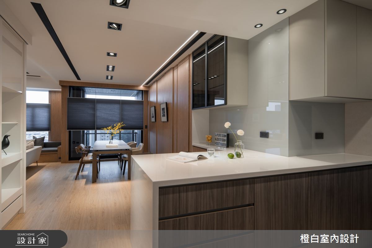23坪新成屋(5年以下)＿現代風餐廳中島案例圖片＿橙白室內裝修設計工程有限公司＿橙白_95和平東路之29
