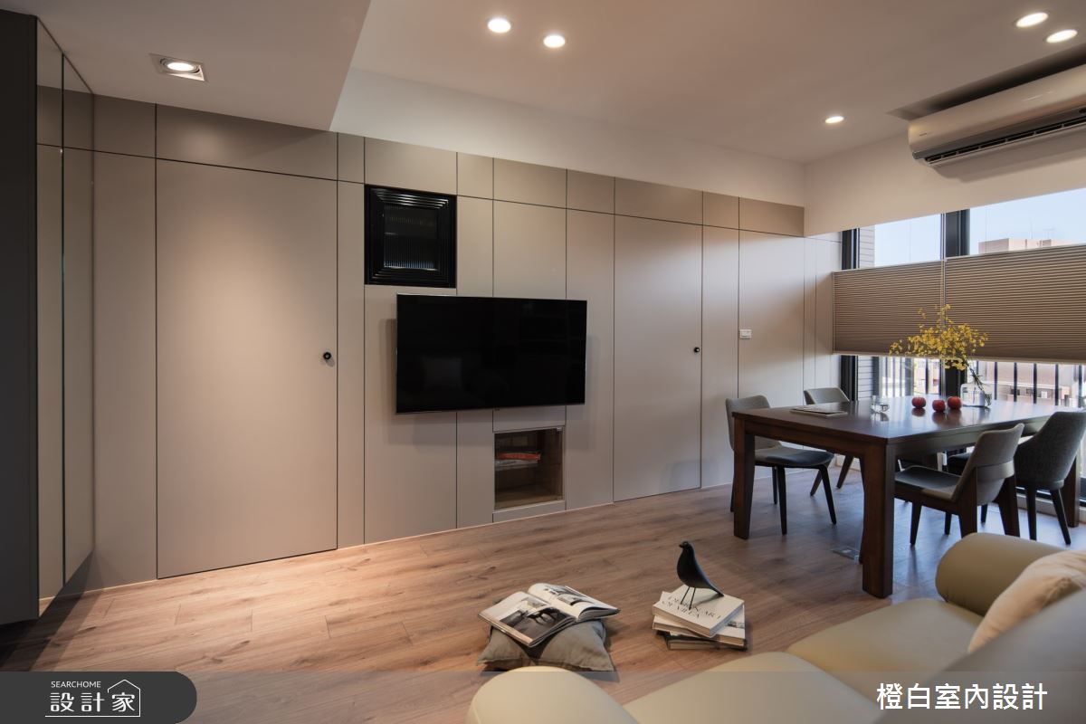 25坪新成屋(5年以下)＿現代風客廳案例圖片＿橙白室內裝修設計工程有限公司＿橙白_96台北京城之6