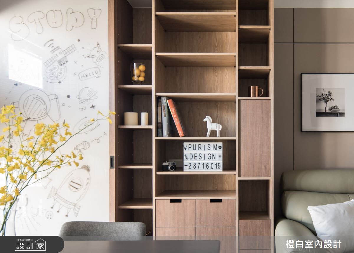 25坪新成屋(5年以下)＿現代風客廳案例圖片＿橙白室內裝修設計工程有限公司＿橙白_96台北京城之14