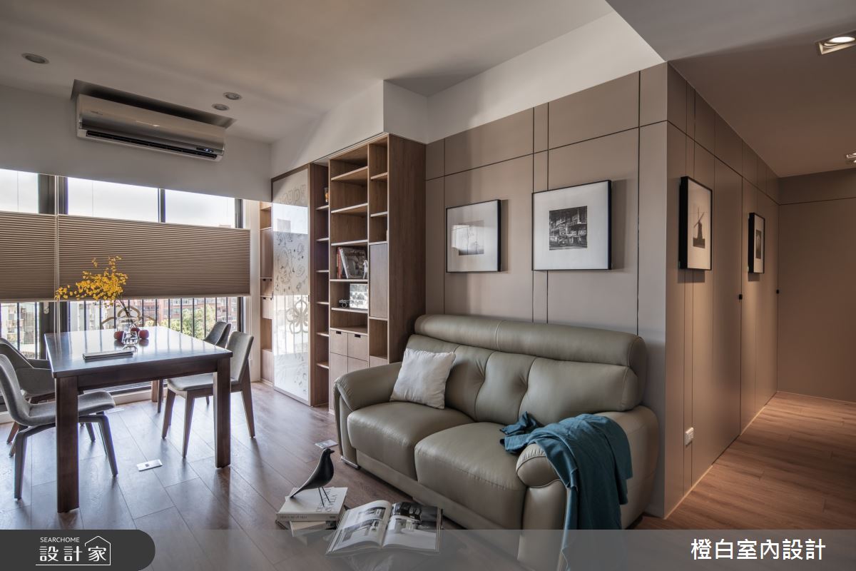 25坪新成屋(5年以下)＿現代風客廳案例圖片＿橙白室內裝修設計工程有限公司＿橙白_96台北京城之10