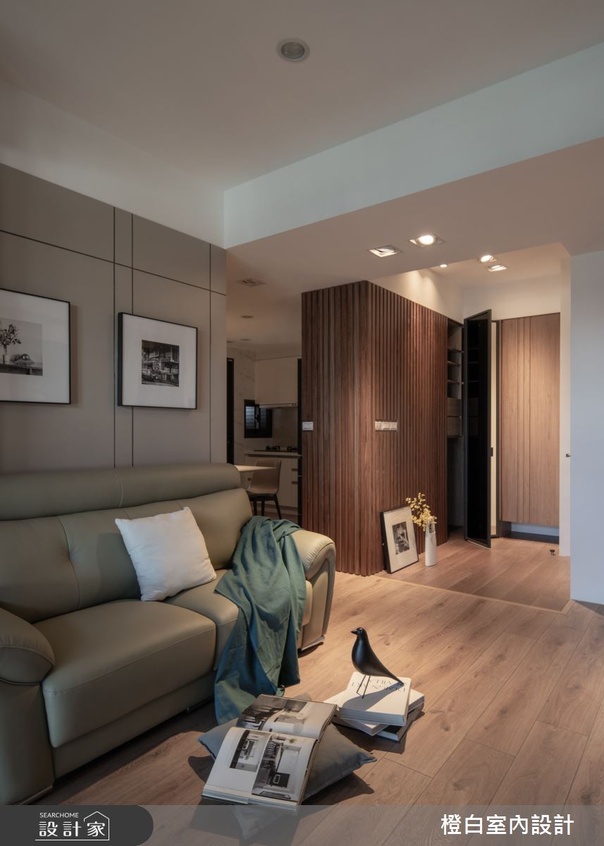 25坪新成屋(5年以下)＿現代風玄關客廳案例圖片＿橙白室內裝修設計工程有限公司＿橙白_96台北京城之18