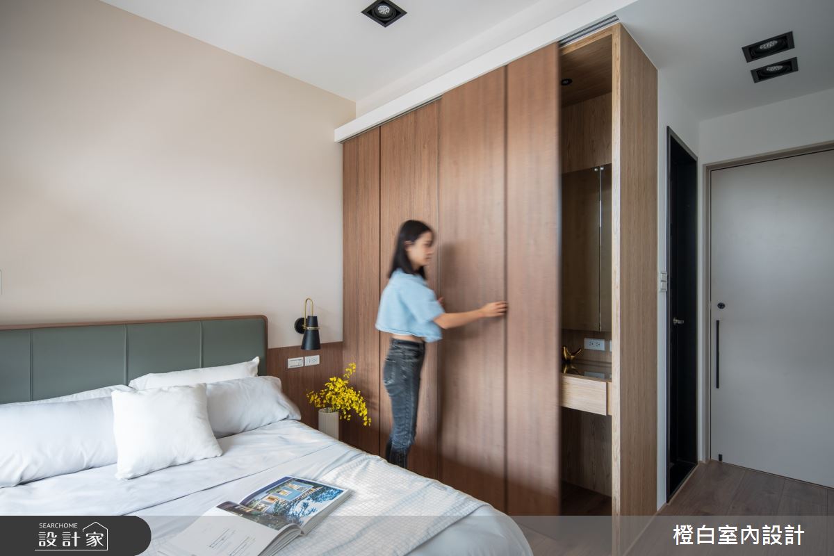 25坪新成屋(5年以下)＿現代風臥室案例圖片＿橙白室內裝修設計工程有限公司＿橙白_96台北京城之35