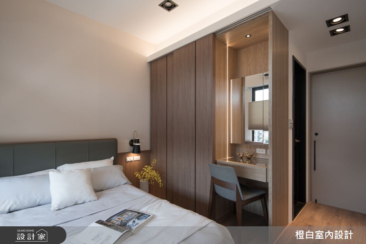 25坪新成屋(5年以下)＿現代風臥室案例圖片＿橙白室內裝修設計工程有限公司＿橙白_96台北京城之36