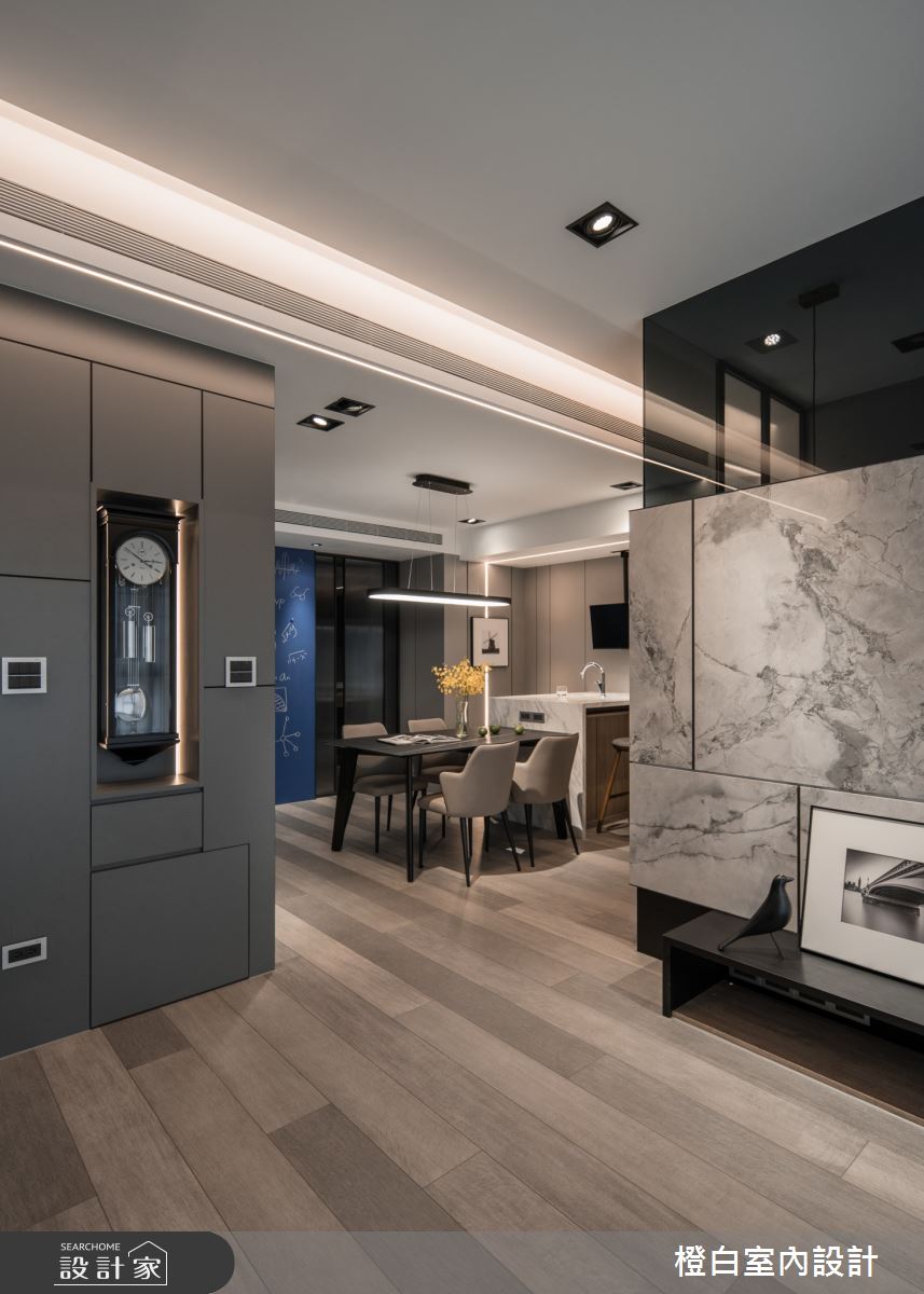 34坪新成屋(5年以下)＿混搭風客廳餐廳案例圖片＿橙白室內裝修設計工程有限公司＿橙白_97三輝玳門之19