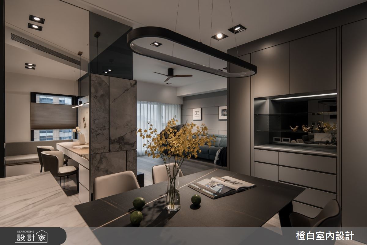 34坪新成屋(5年以下)＿混搭風餐廳案例圖片＿橙白室內裝修設計工程有限公司＿橙白_97三輝玳門之20