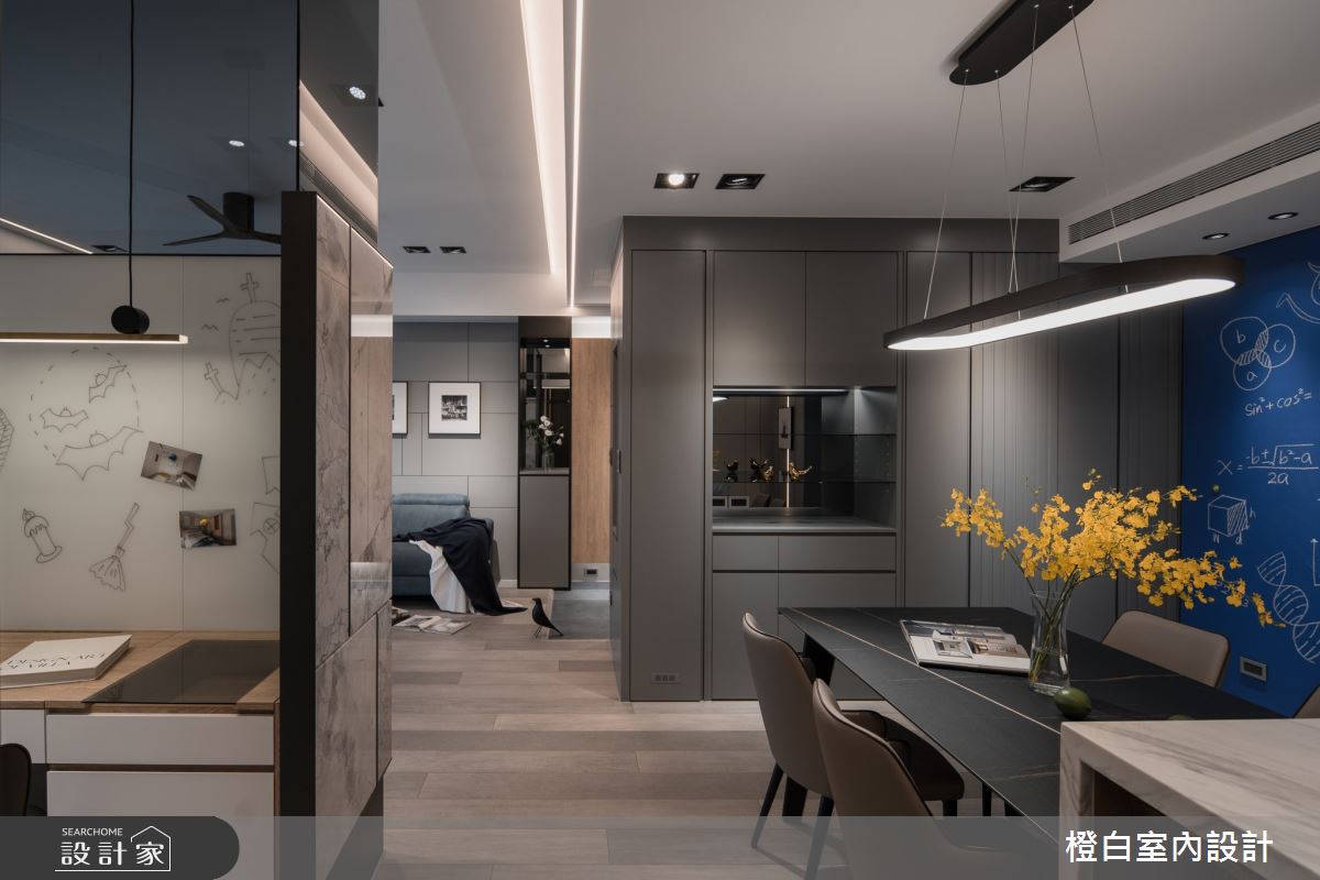 34坪新成屋(5年以下)＿混搭風餐廳案例圖片＿橙白室內裝修設計工程有限公司＿橙白_97三輝玳門之21