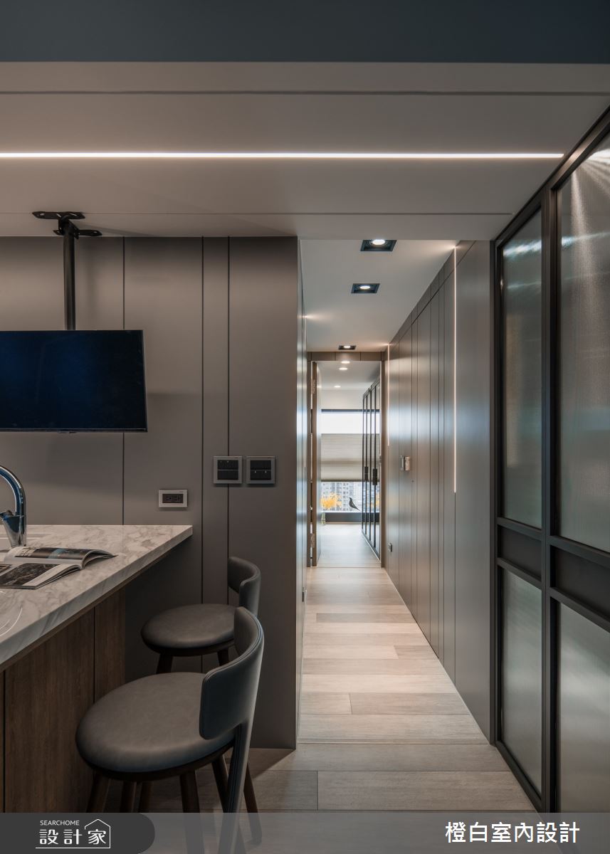 34坪新成屋(5年以下)＿混搭風走廊案例圖片＿橙白室內裝修設計工程有限公司＿橙白_97三輝玳門之24