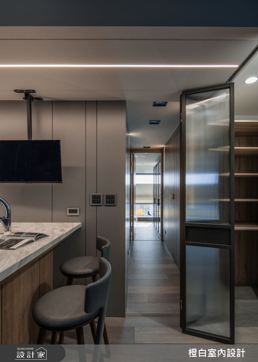 34坪新成屋(5年以下)＿混搭風走廊案例圖片＿橙白室內裝修設計工程有限公司＿橙白_97三輝玳門之25
