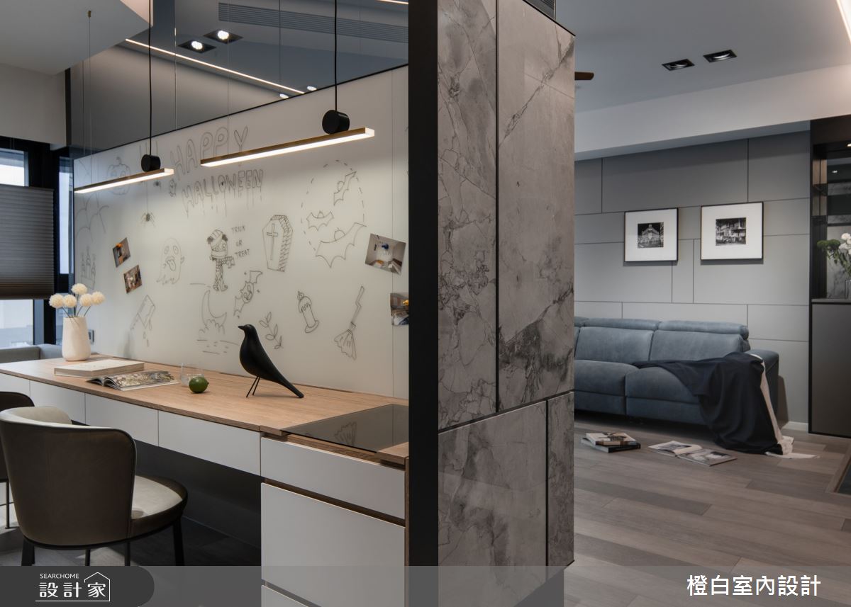34坪新成屋(5年以下)＿混搭風書房案例圖片＿橙白室內裝修設計工程有限公司＿橙白_97三輝玳門之34
