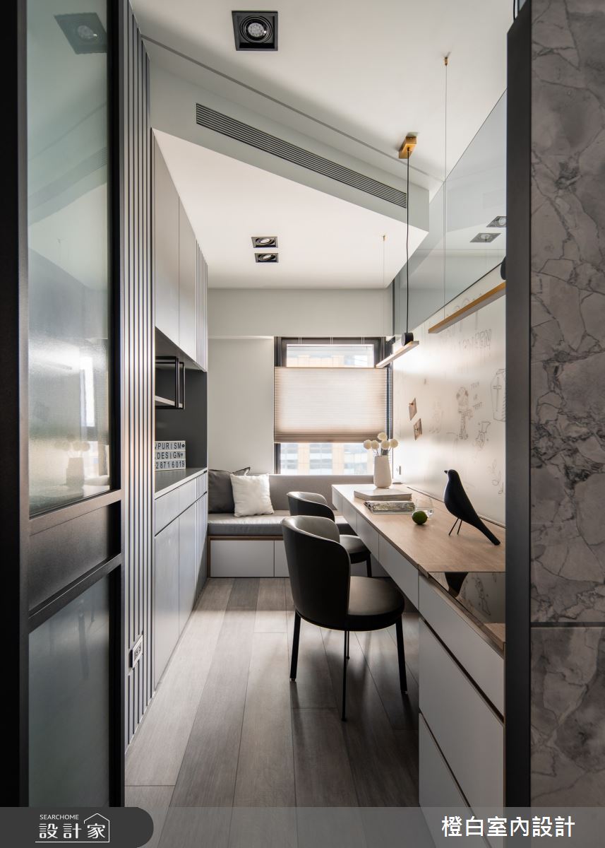 34坪新成屋(5年以下)＿混搭風書房案例圖片＿橙白室內裝修設計工程有限公司＿橙白_97三輝玳門之38