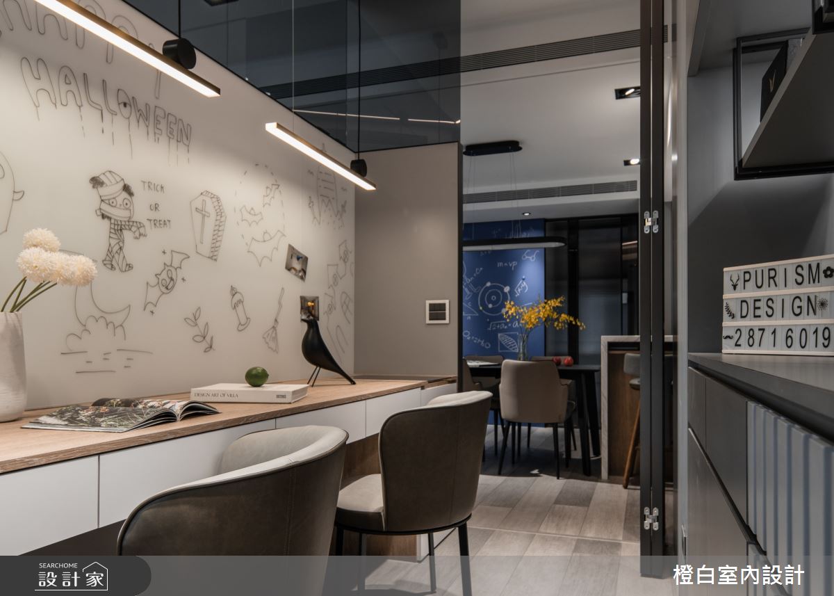 34坪新成屋(5年以下)＿混搭風書房案例圖片＿橙白室內裝修設計工程有限公司＿橙白_97三輝玳門之40