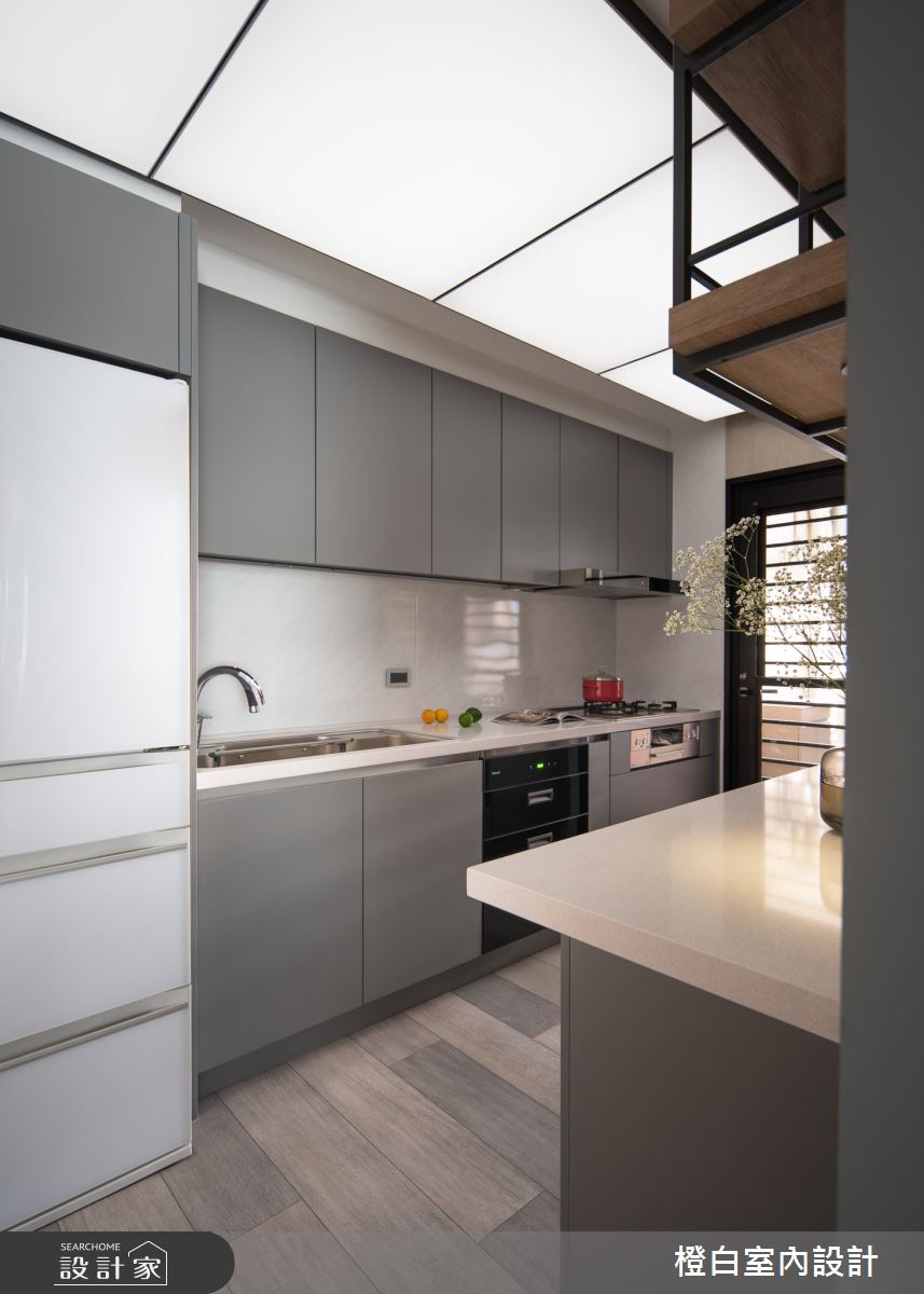 34坪新成屋(5年以下)＿混搭風廚房案例圖片＿橙白室內裝修設計工程有限公司＿橙白_97三輝玳門之44
