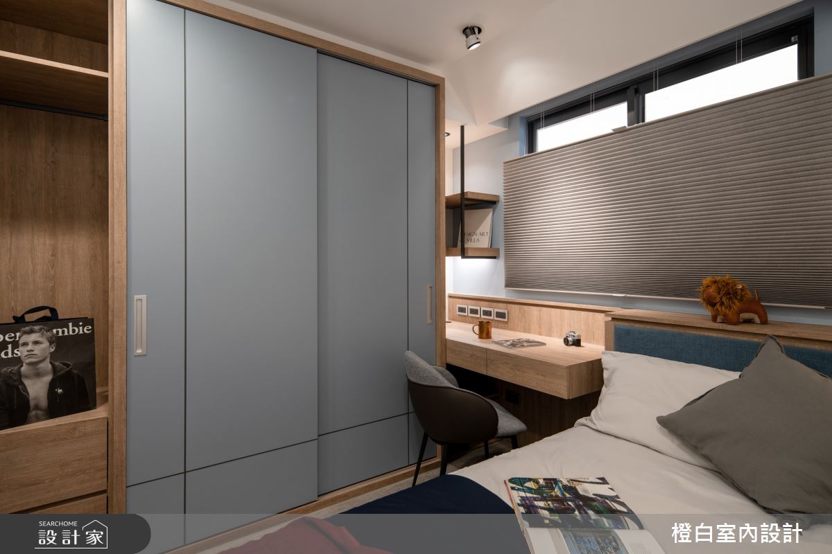 34坪新成屋(5年以下)＿混搭風臥室案例圖片＿橙白室內裝修設計工程有限公司＿橙白_97三輝玳門之52