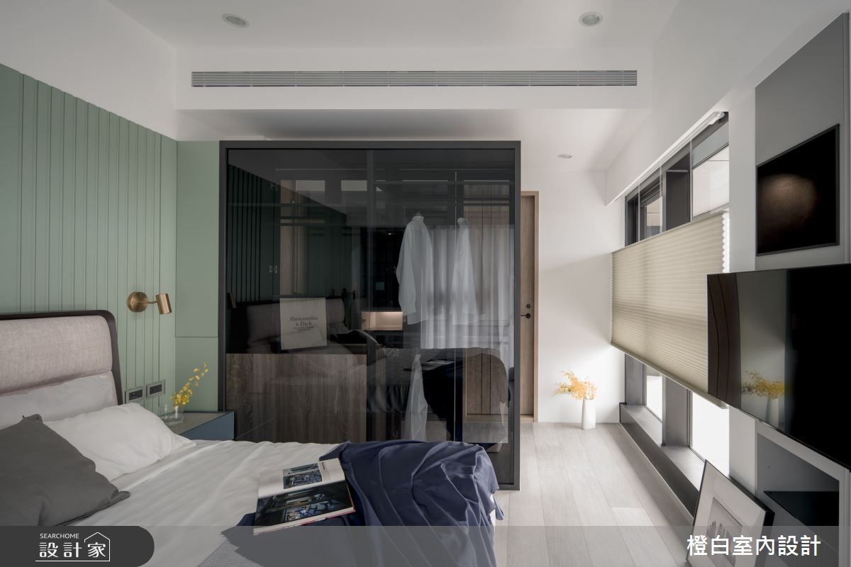 34坪新成屋(5年以下)＿混搭風客房案例圖片＿橙白室內裝修設計工程有限公司＿橙白_97三輝玳門之58