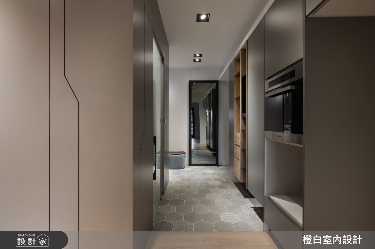 32坪新成屋(5年以下)＿混搭風玄關案例圖片＿橙白室內裝修設計工程有限公司＿橙白_98觀瀾之2